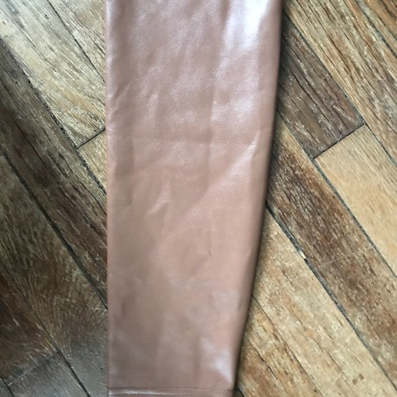 NWT Tibi Brown Faux Leather Leggings High Waist - Picture 14 of 16